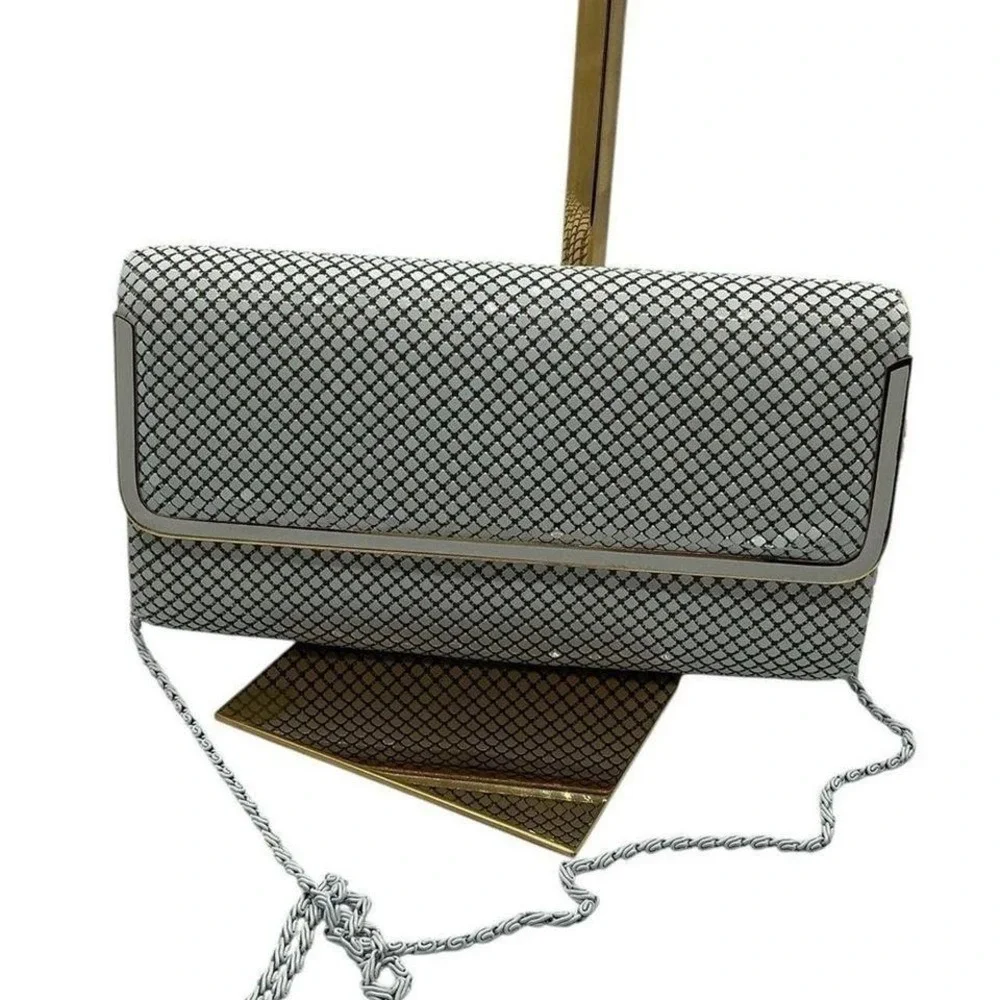 Ashley Moore WHITE MESH PURSE /‎ EVENING BAG Y2K